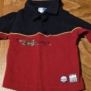 All Mine 12M Boys Polo With Airplane Embroidery